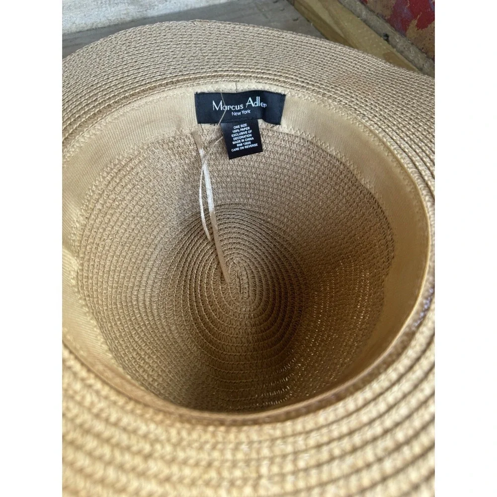 Marcus Adler New York One Size 100%‎ Paper Hat Summer Beach Beige